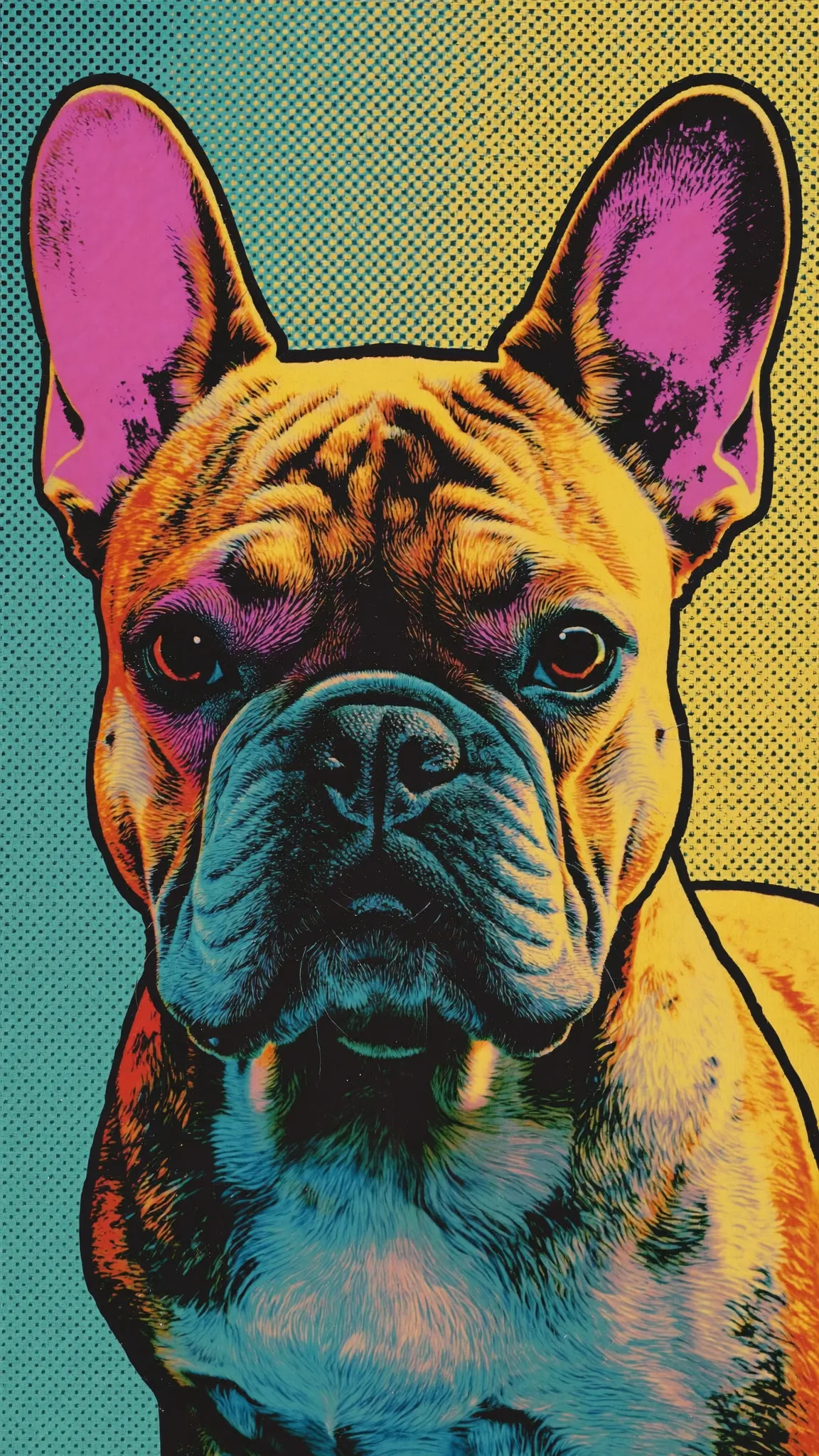 Bulldog Francês em pop art